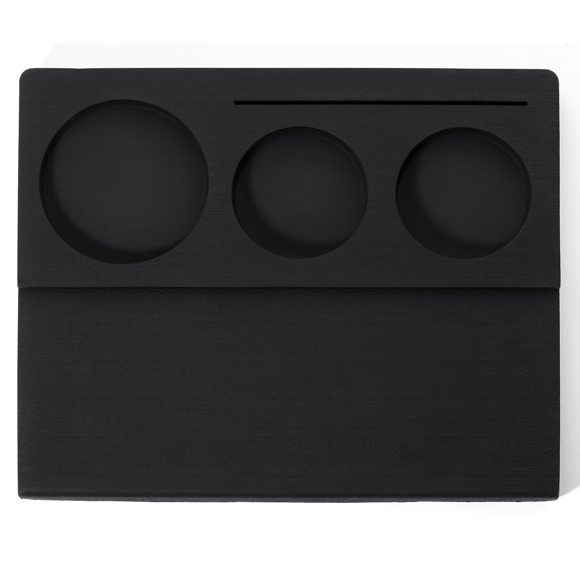 Normcore distributor slot organizes accessories within easy reach