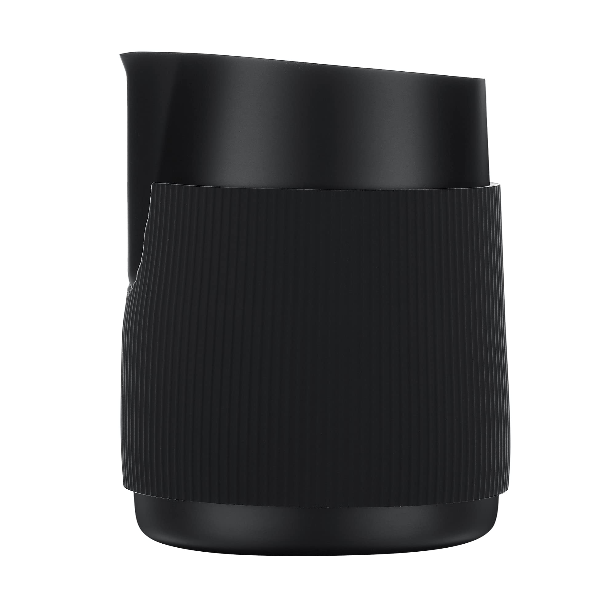 Normcore handleless pitcher 450ml shows compact home frothing capability.