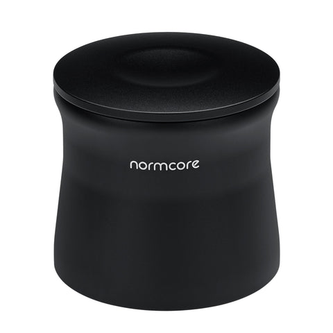 Normcore dosing cup side angle, slim profile fits 58mm portafilters
