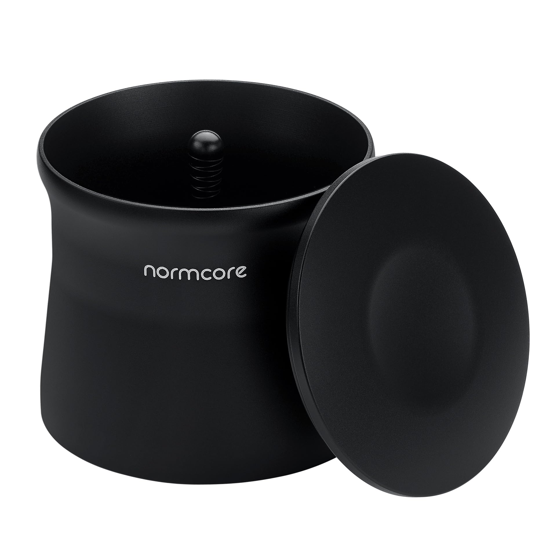 Normcore magnetic dosing cup, top view, for clump-free dosing and steady setup