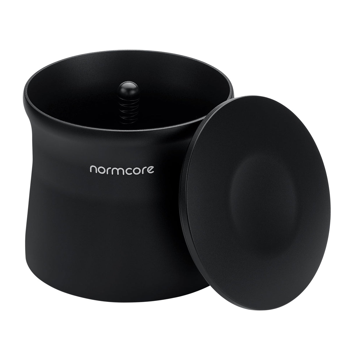 Normcore magnetic dosing cup, top view, for clump-free dosing and steady setup