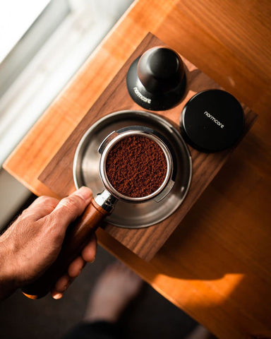 Normcore tamper with 30lb spring offers firmer tamping feel