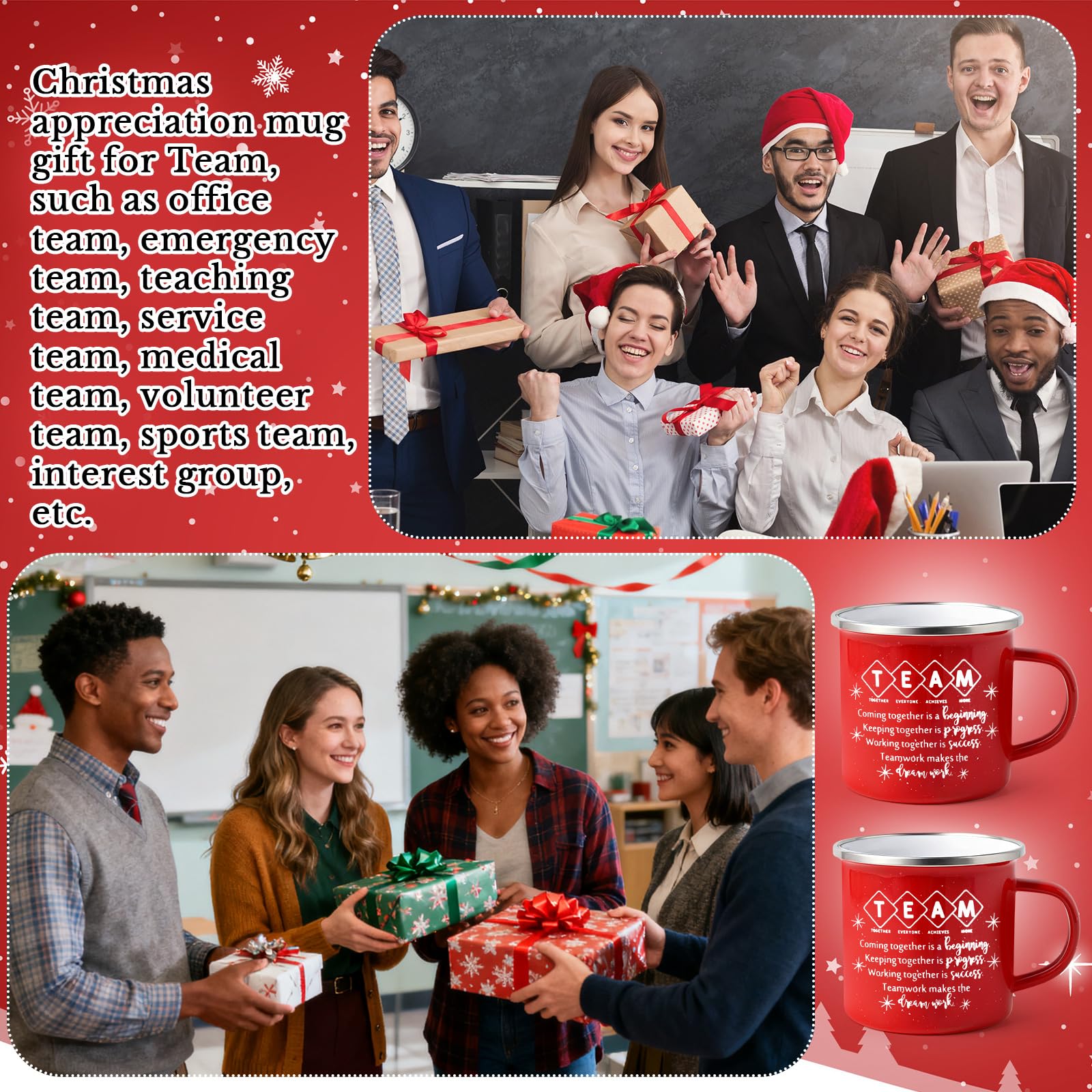 Norme cohesive team gift mug in red, great for employee appreciation.