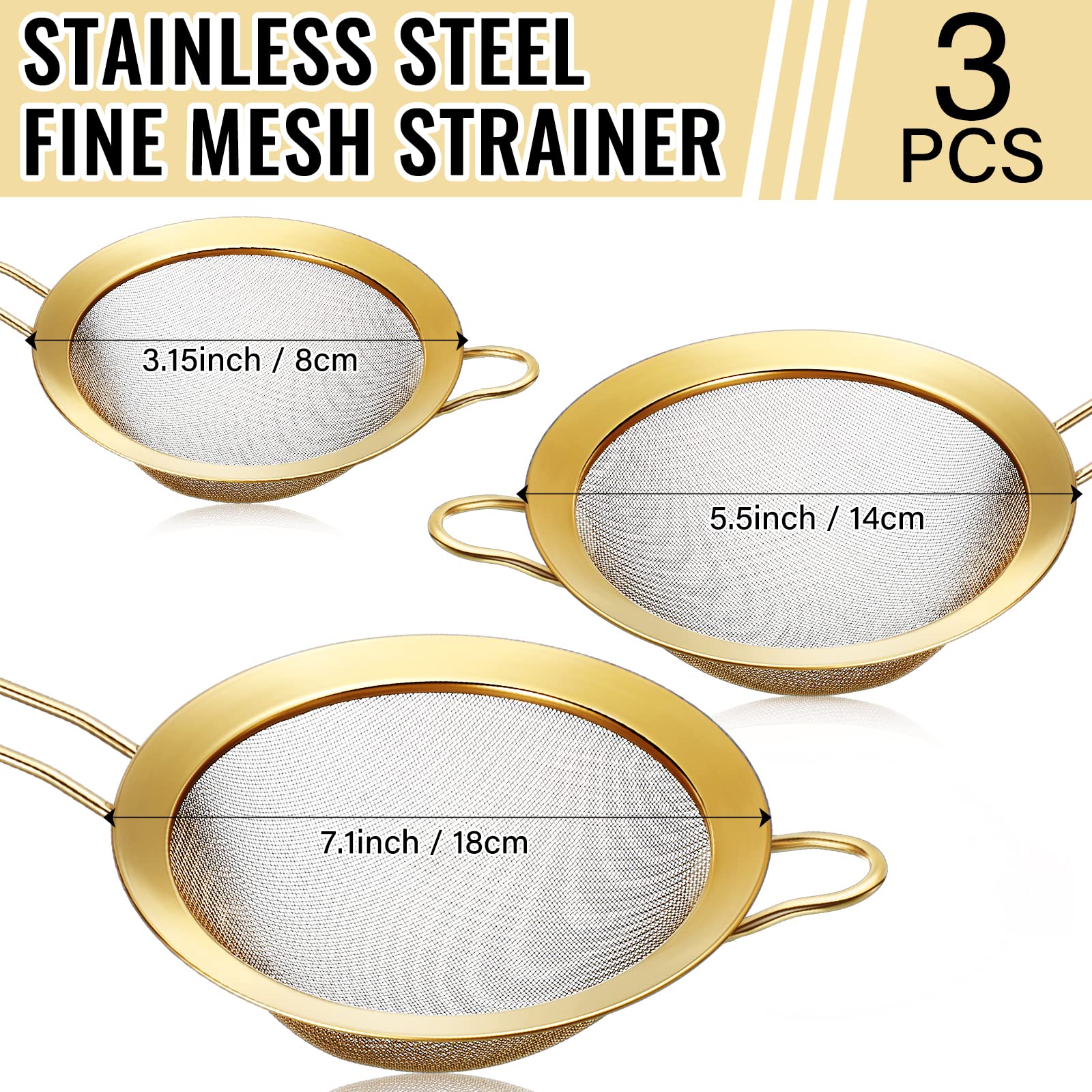 Norme gold strainer 14 cm ideal for pasta prep.