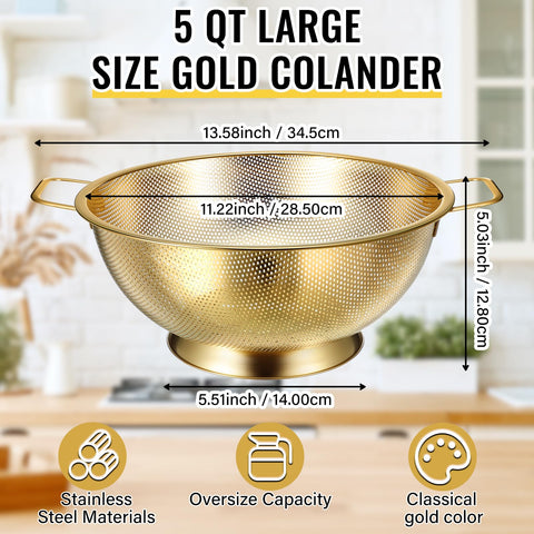 Norme gold strainer 8 cm for quick veggie rinsing.