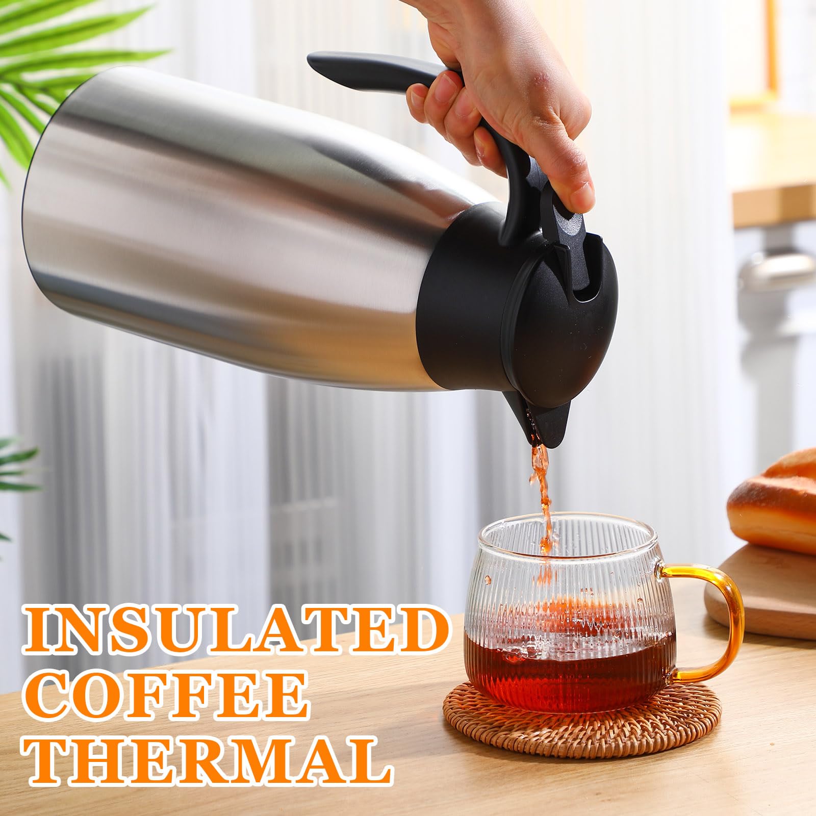 Norme non-slip silicone base keeps carafe stable on counters