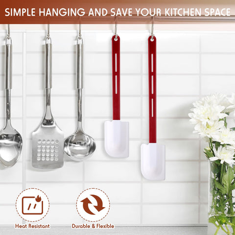 Norme silicone spatula 16-5inch design A flexible head for batter mixing.