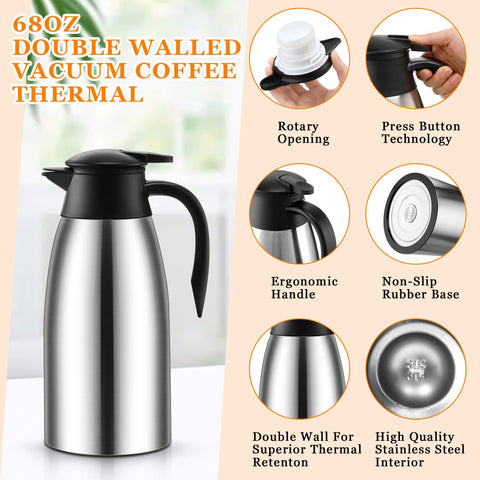 Norme stainless steel carafe close-up showing durable body
