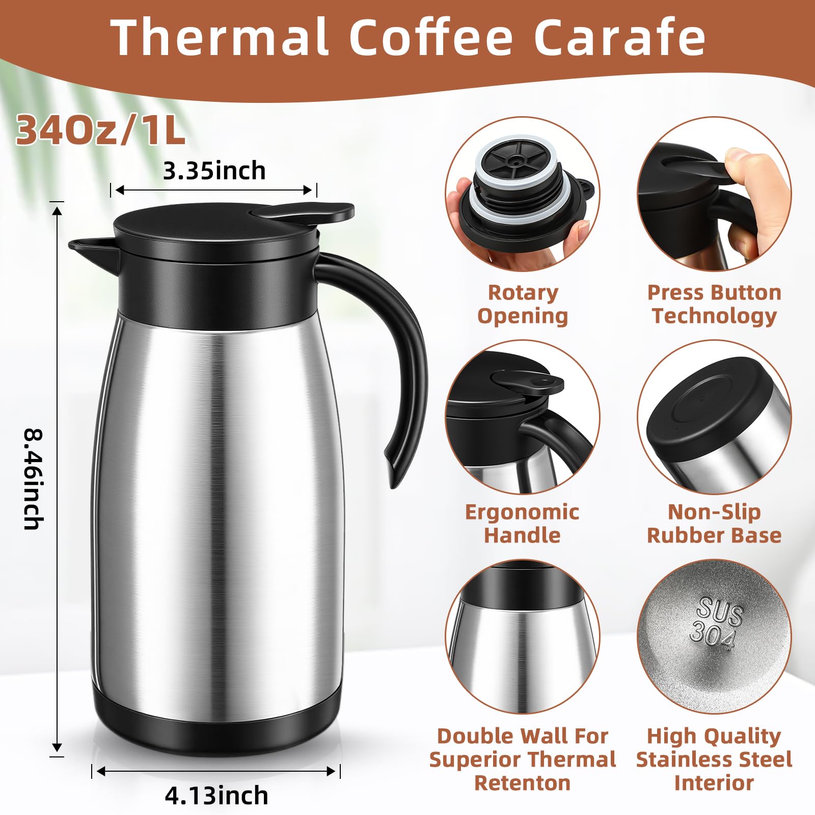 Norme carafe pour spout enabling smooth one handed pouring