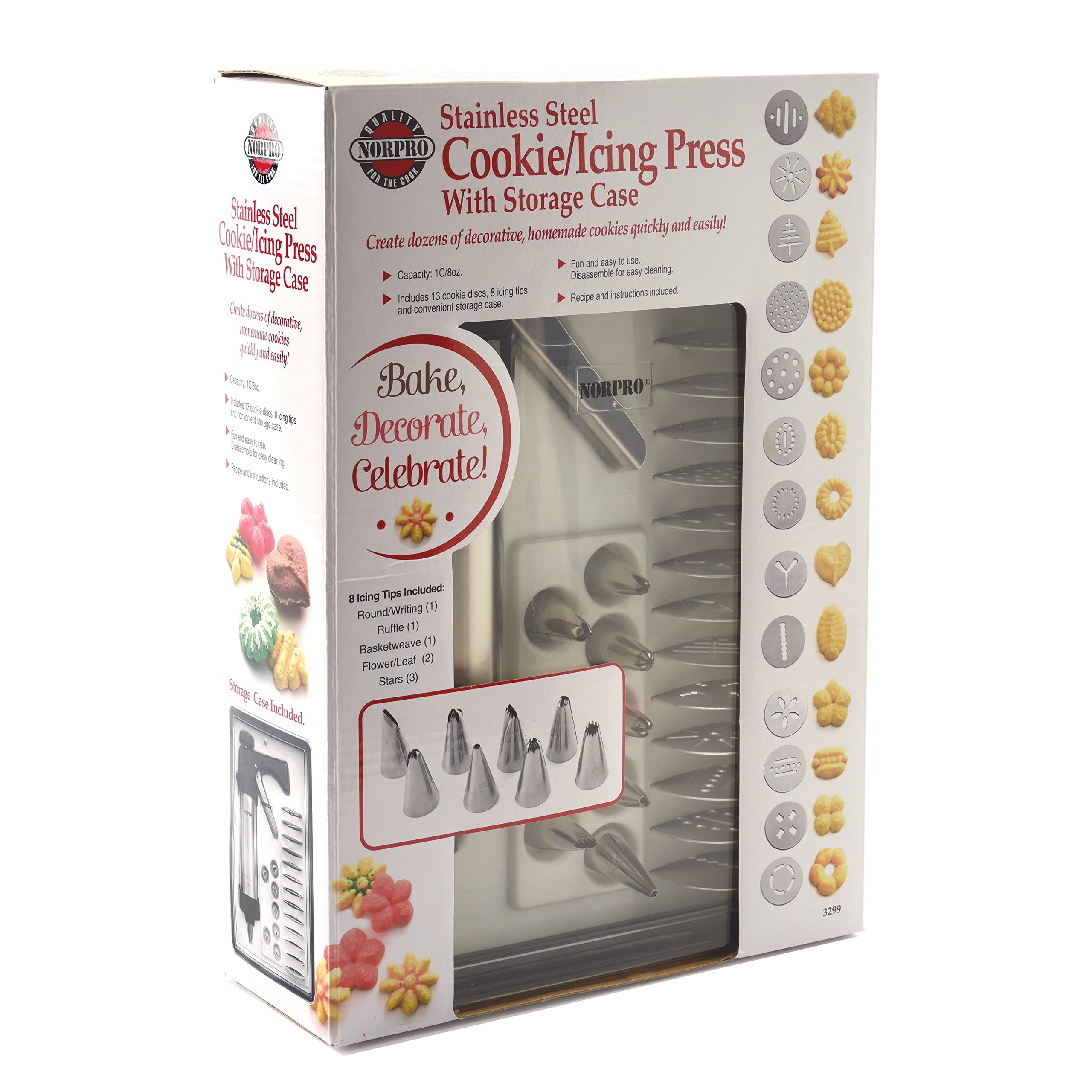 Norpro 3299 stainless steel barrel with 1.25-cup capacity handles batches easily.