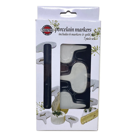 Norpro 347 cheese-marker-set packaging and markers ready to gift