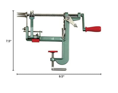 Norpro Apple Mate 2 mounted on a counter with clamp for steady kitchen prep.