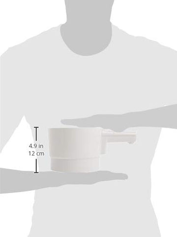 Norpro white sifter enables one-handed operation during cooking.