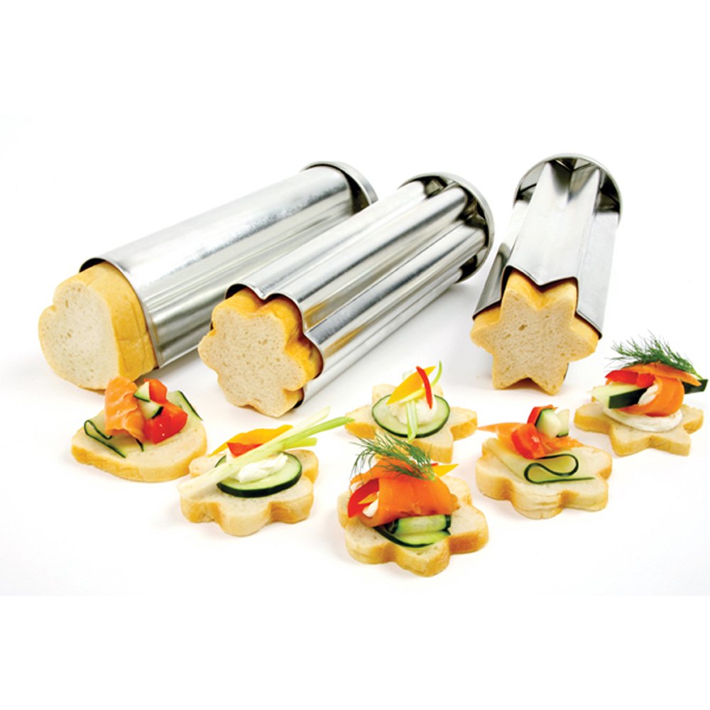 Norpro Canape Bread Molds flower loaf for elegant appetizers, enhancing presentation.