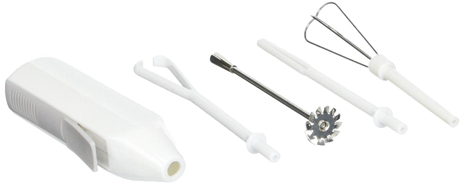 Norpro Deluxe cordless mini mixer with whisk attachment for quick, mess-free whipping at home