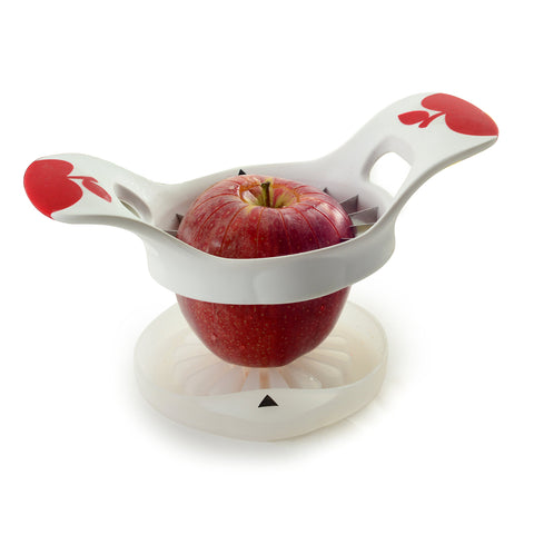Norpro Grip-Ez wedger push plate lifting fruit during wedging