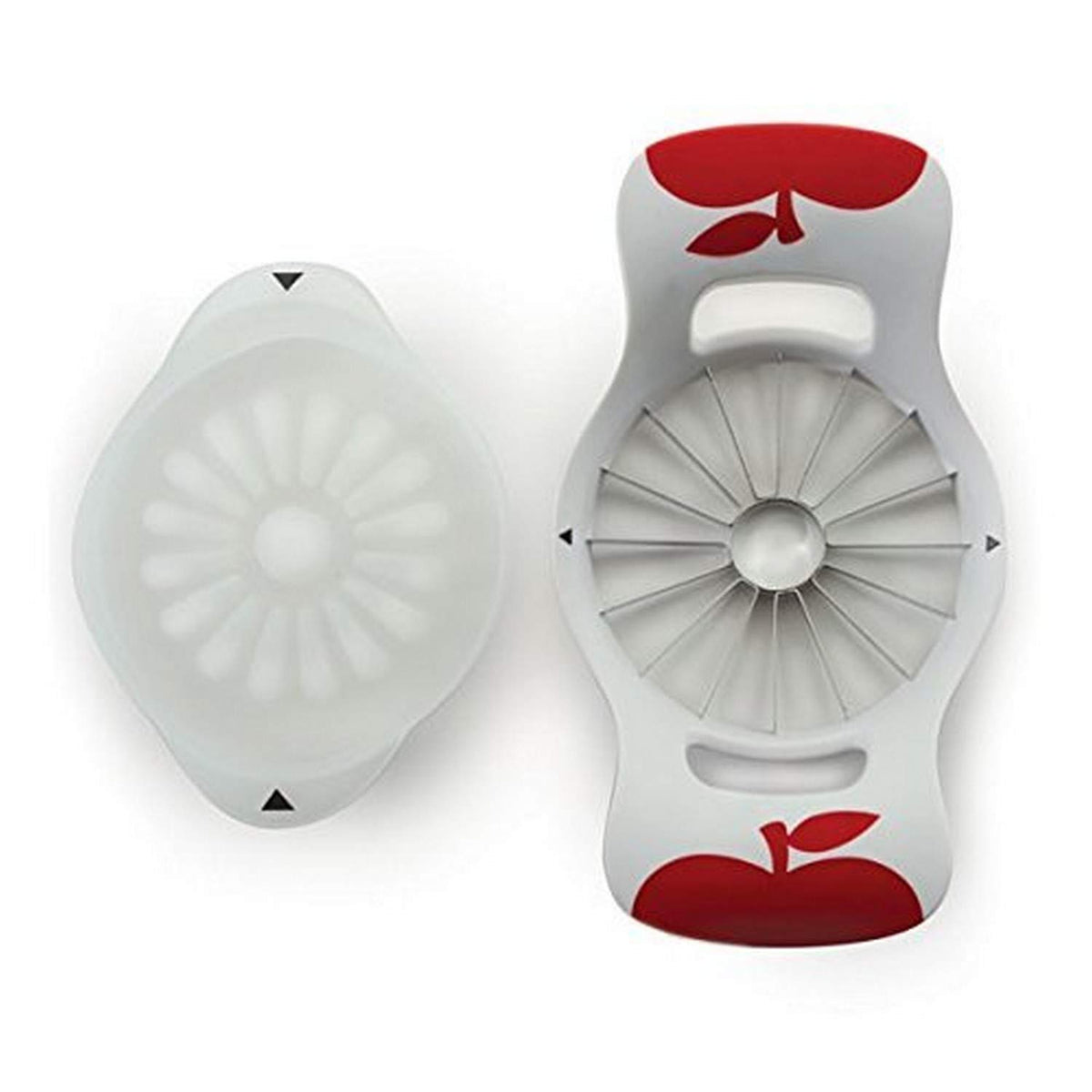 Norpro Grip-Ez wedger top view showing sixteen wedges for even slicing