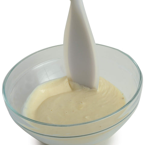 Norpro Grip EZ spatula heat resistant up to 400°F for cooking tasks.