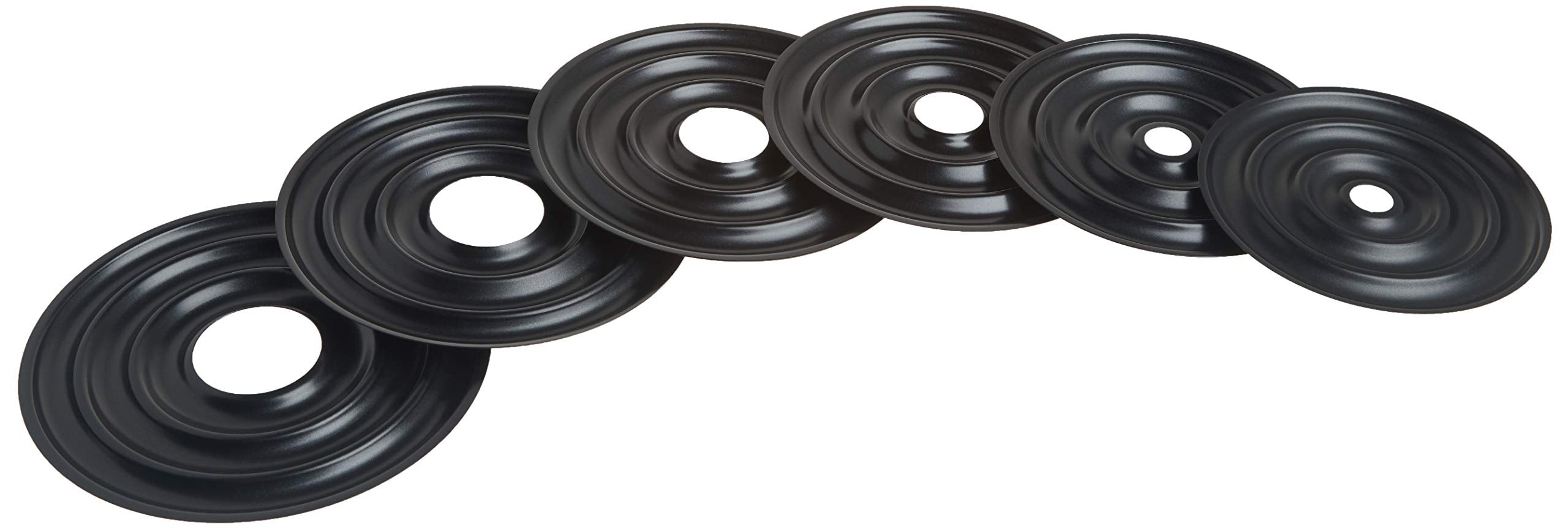 Norpro kransekake rings, a 6-piece set, ready for easy wreath cake assembly.