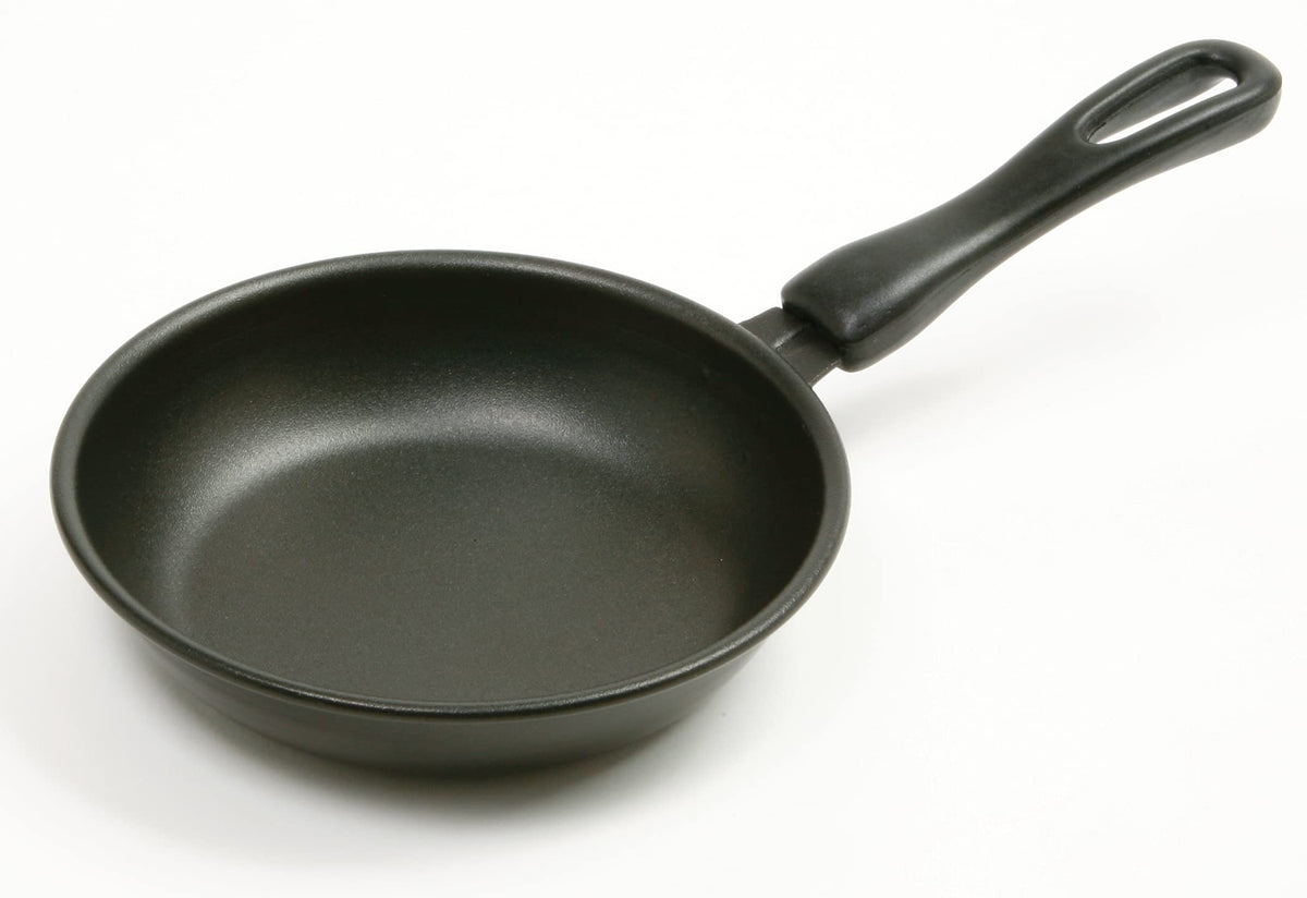 Norpro mini nonstick frying pan for eggs with easy release and even heating.