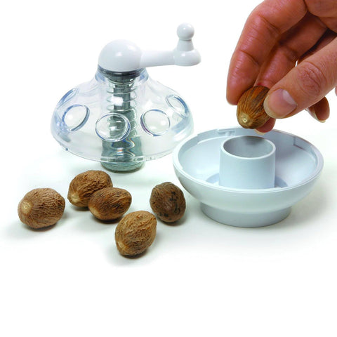 Norpro Nutmeg Grinder crank handle for easy turning and consistent results.