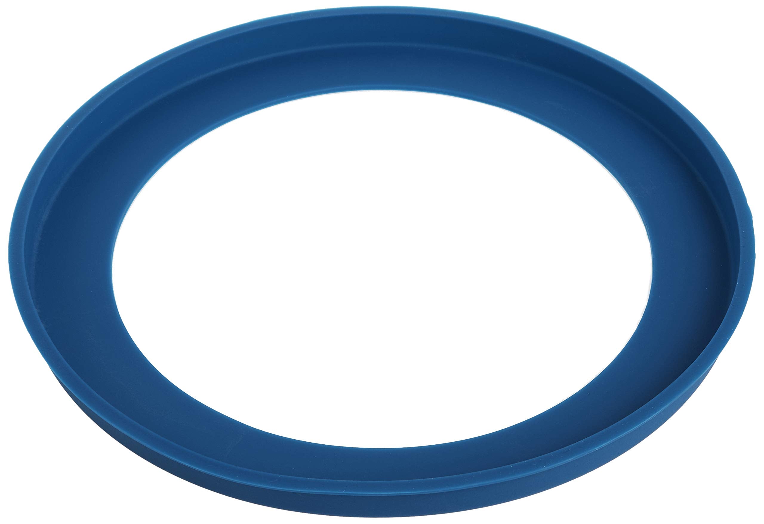 Norpro Pie Crust Shield blue closeup silicone showing flexible material