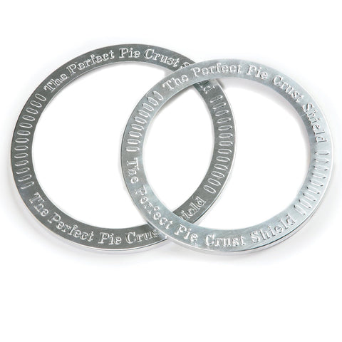 Norpro aluminum shield is reusable and easy to hand wash after baking