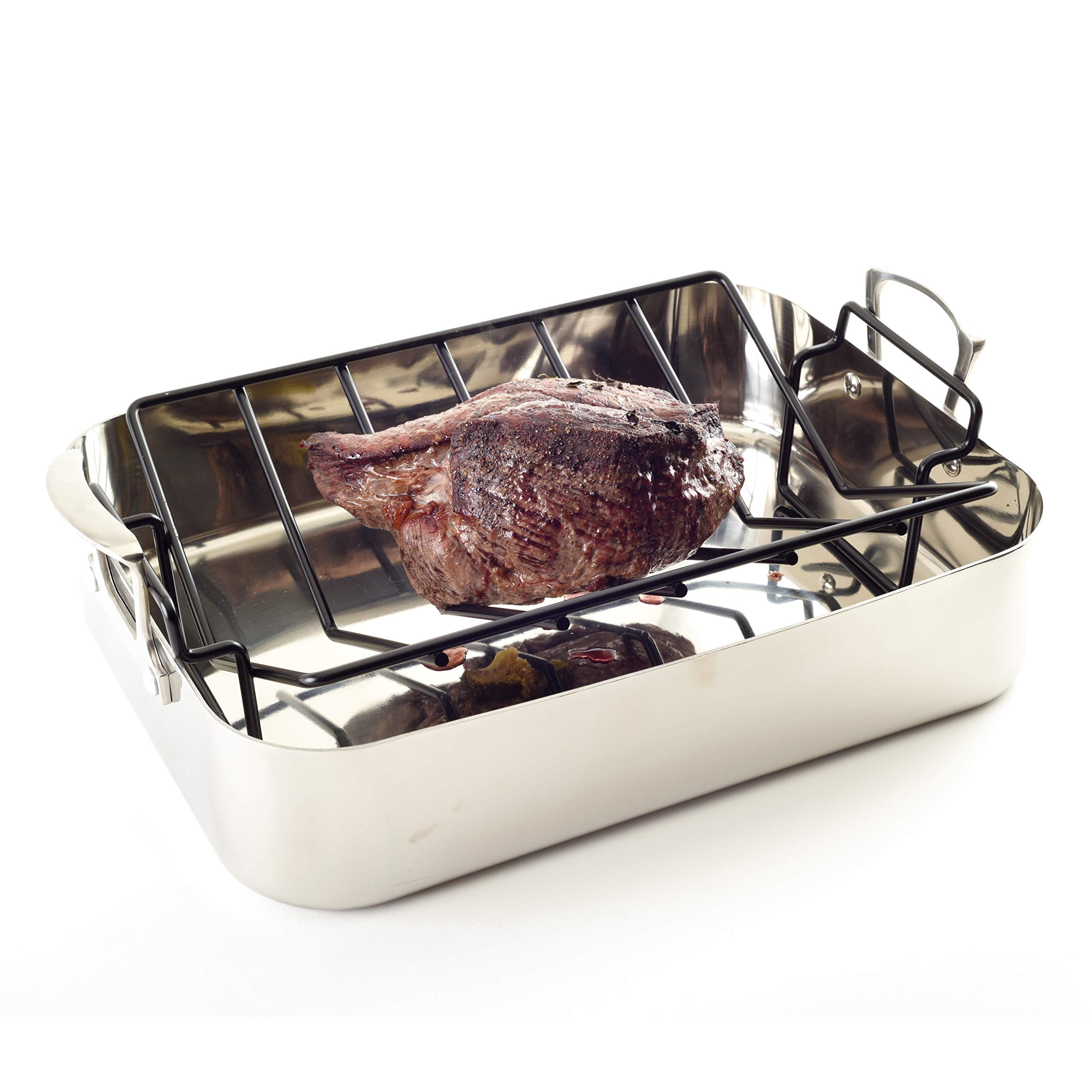 Norpro roasting rack requires hand washing to maintain performance.