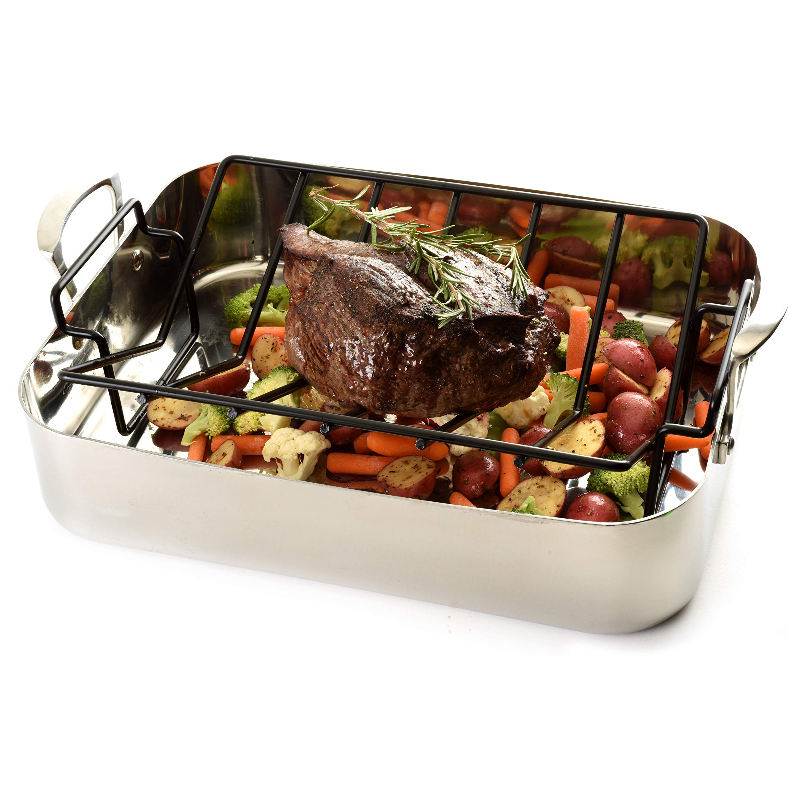 Norpro jumbo roasting rack ideal for turkeys and family roasts.