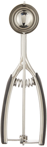 Norpro scoop with Santoprene handle forms even meatballs with easy release.