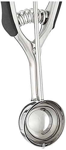 Norpro scoop with Santoprene handle portions rice and vegetables precisely.