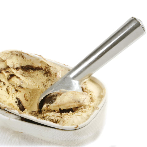 Durable aluminum Norpro scoop ideal for hard ice cream and frozen yogurt