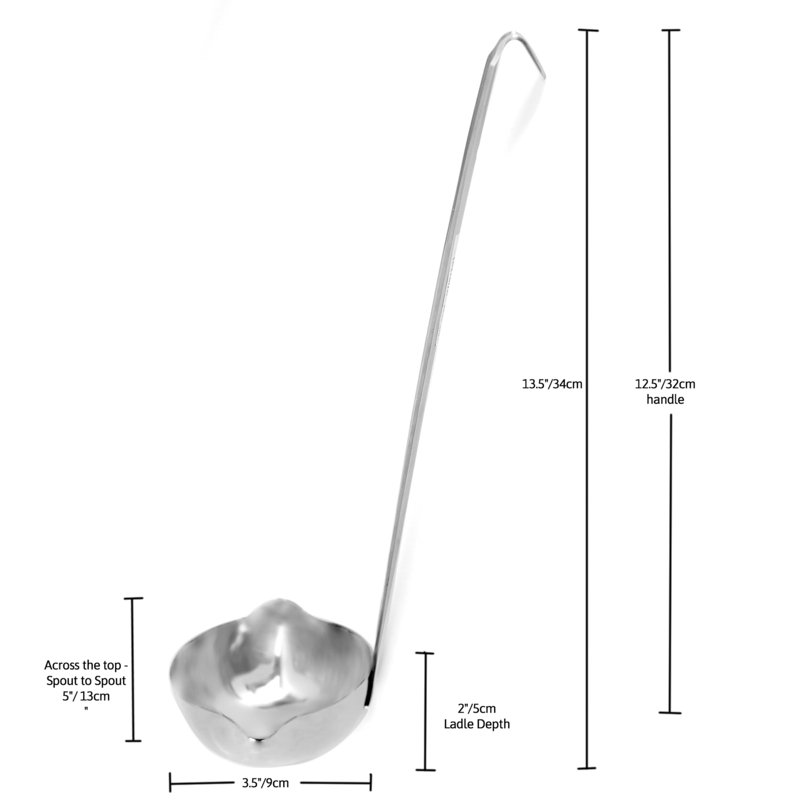 Norpro ladle with hang hook for organized, space-saving storage.