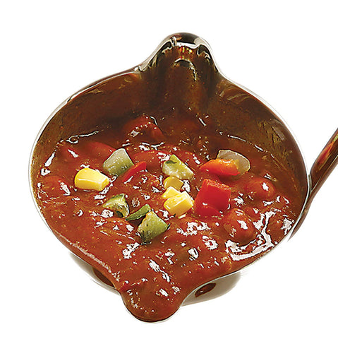 Norpro canning ladle showing a long 11.5 inch handle for deep pots.