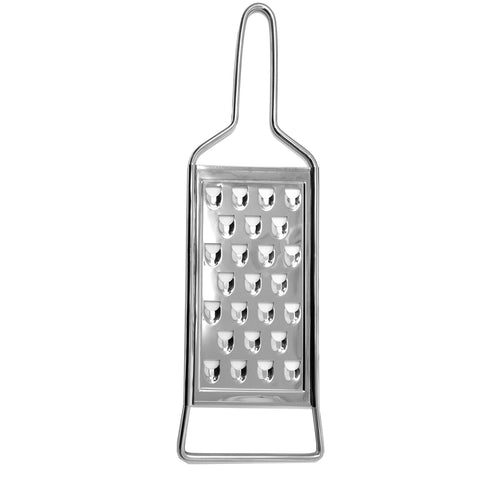 Norpro stainless steel potato grater side handles enable two-grip comfort.