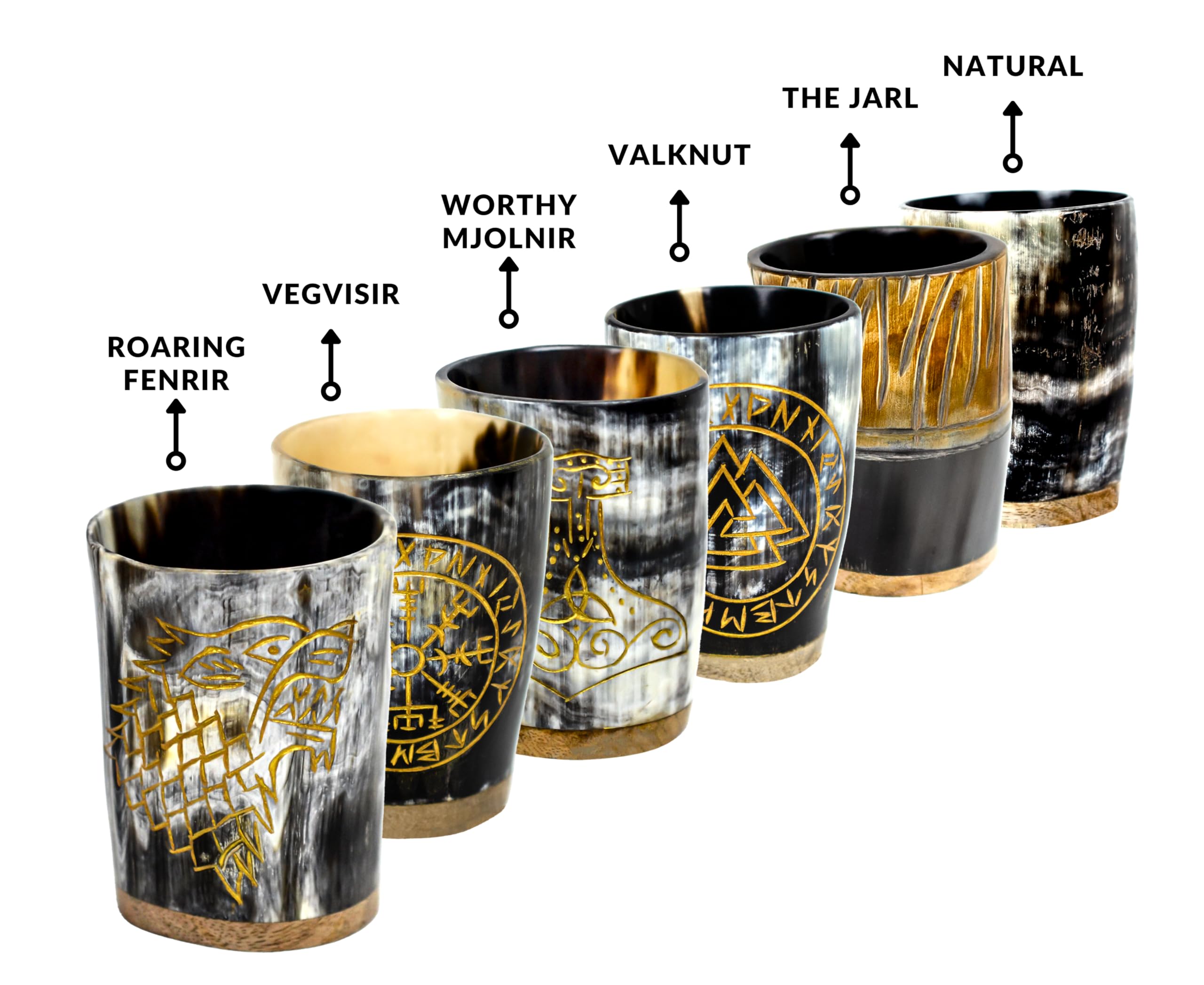 Norse Empire horn mug with burlap sack included for gifting