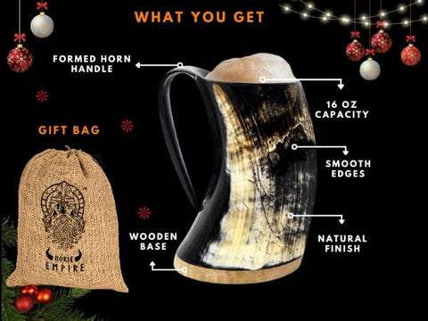 NORSE EMPIRE set includes Viking shot glass for celebratory toasts.