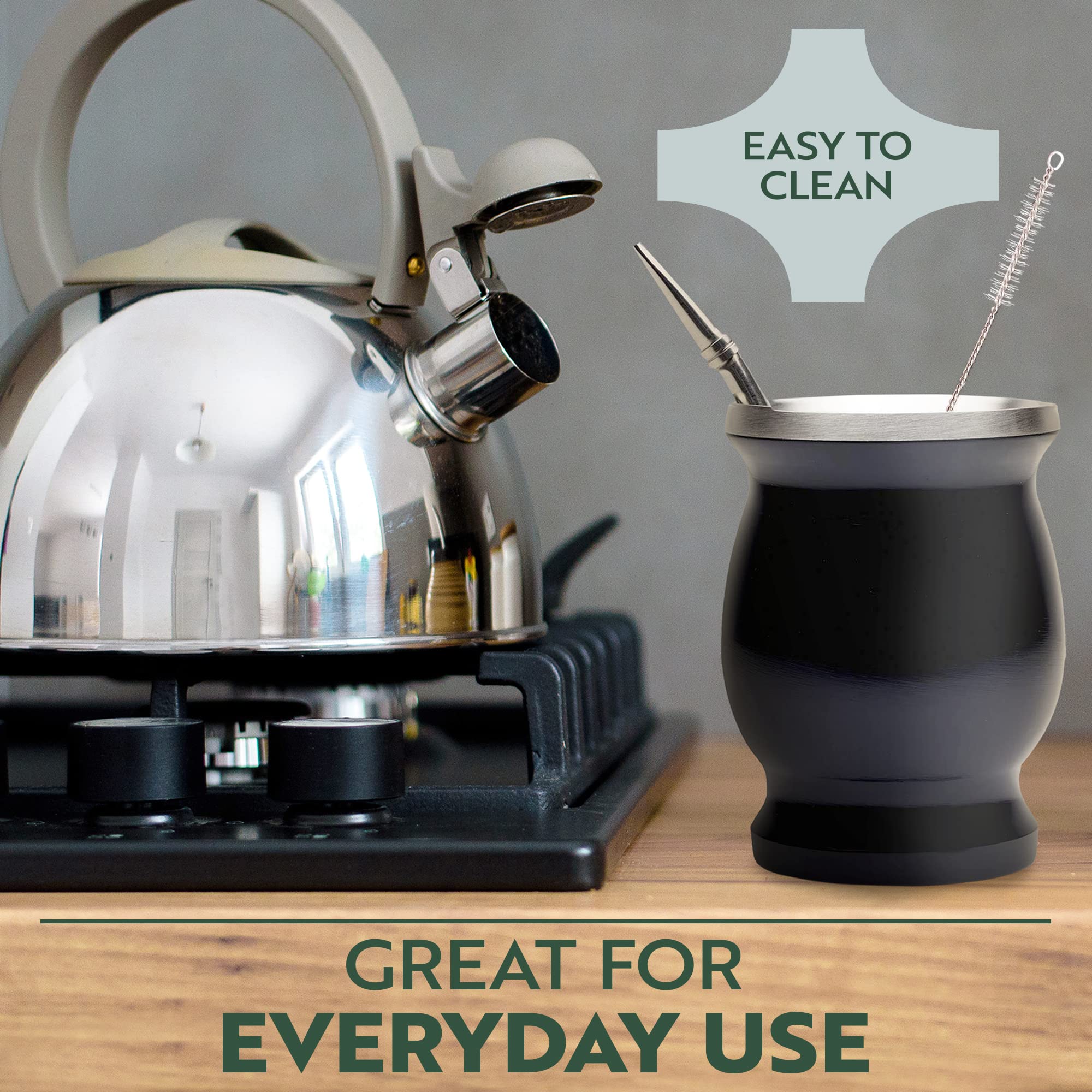 Norte Yerba Mate Cup Kit sturdy stainless steel construction