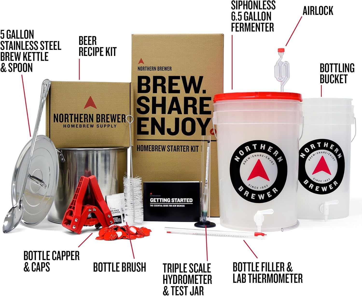 Northern Brewer bottle filler for precise bottle fills.