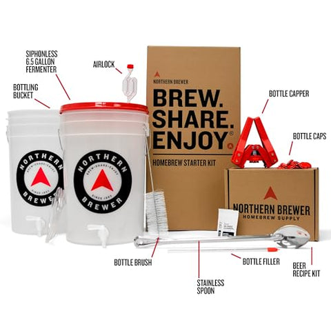 Northern Brewer 6.5 gallon fermentor with spigot ready for your brew setup