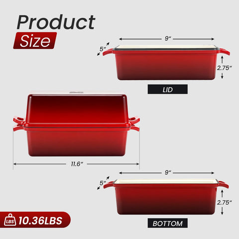 Northriver Casting 9x5 inch loaf pans ideal for sourdough and quick breads.