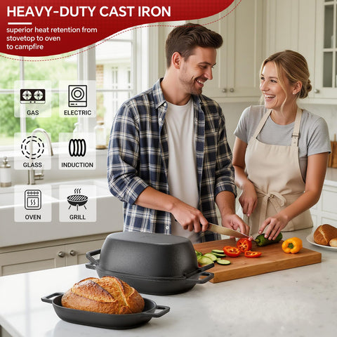 Northriver Casting induction-compatible cookware works on gas electric ceramic and induction tops