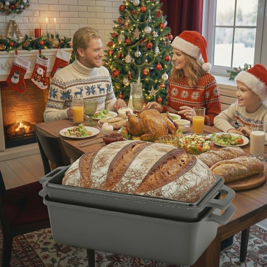 Northriver Casting loaf pans stacked neatly for compact storage.