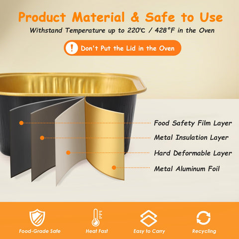 Norxziore clear lids fit securely, keeping desserts intact during delivery.