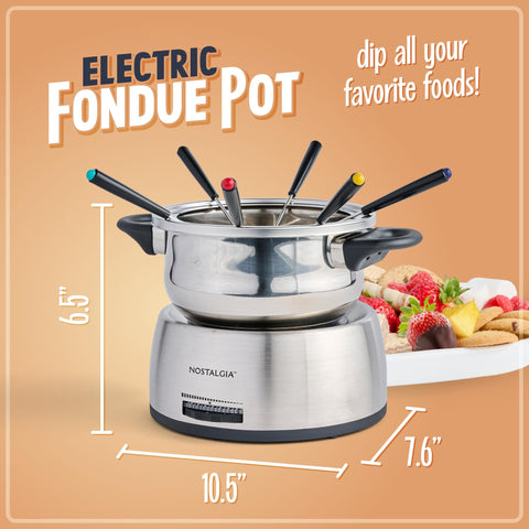 Nostalgia color-coded fondue forks highlight portion control and easy dipping