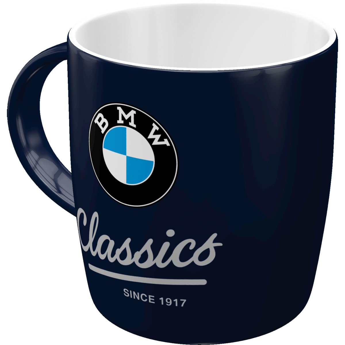Nostalgic-Art BMW Classics mug front view, retro coffee companion for BMW fans