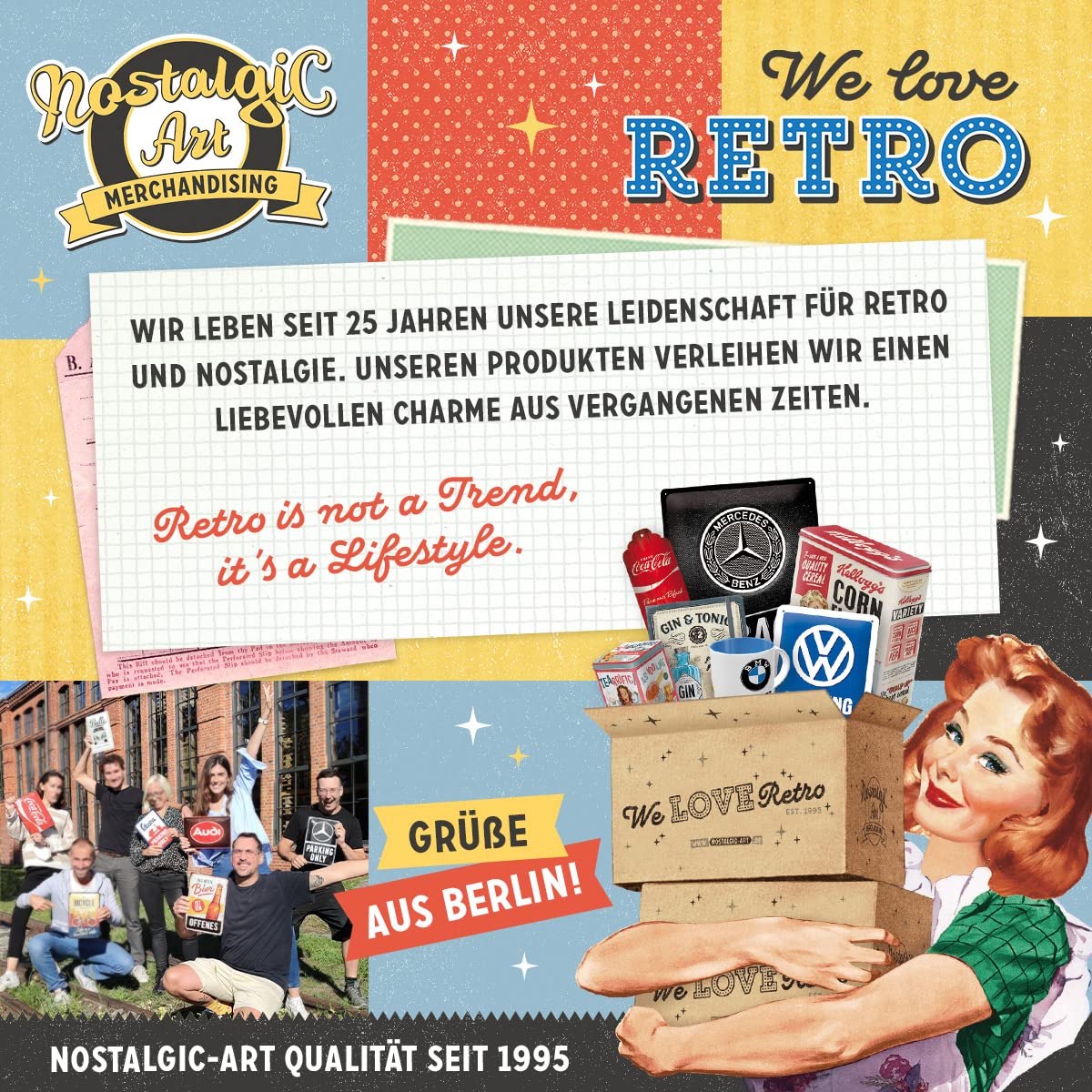Nostalgic-Art gift-box magnet set ready for gifting.