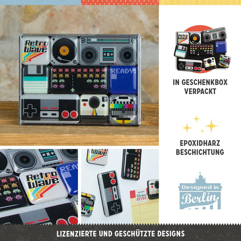 Nostalgic-Art small magnets, 0.9in, ideal for notes on a magnetic board.