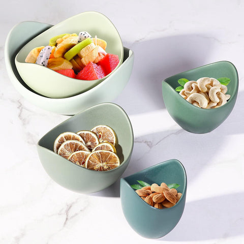 Notakia color-saturated bowls in green brighten restaurant tables and home dining.