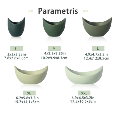 Notakia durable porcelain bowls in green withstand daily use and dishwasher cycles.